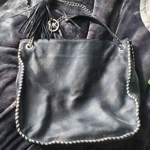 MICHAEL KORS Black Leather Handbag Purse